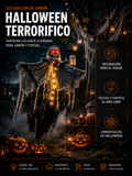 Fantasma Esqueleto Colgante Luminoso 💀 – Decoración de Halloween para Casa, Jardín y Fiestas