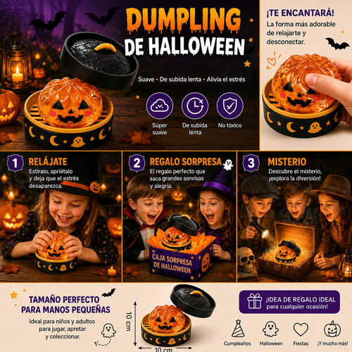 Cajas Sorpresas de Halloween 🎃 – Squishy Antiestrés de 5 estilos diferentes
