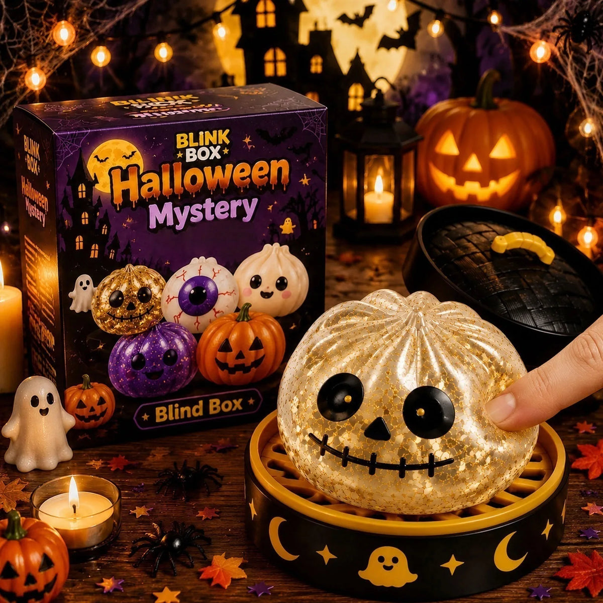 Cajas Sorpresas de Halloween 🎃 – Squishy Antiestrés de 5 estilos diferentes